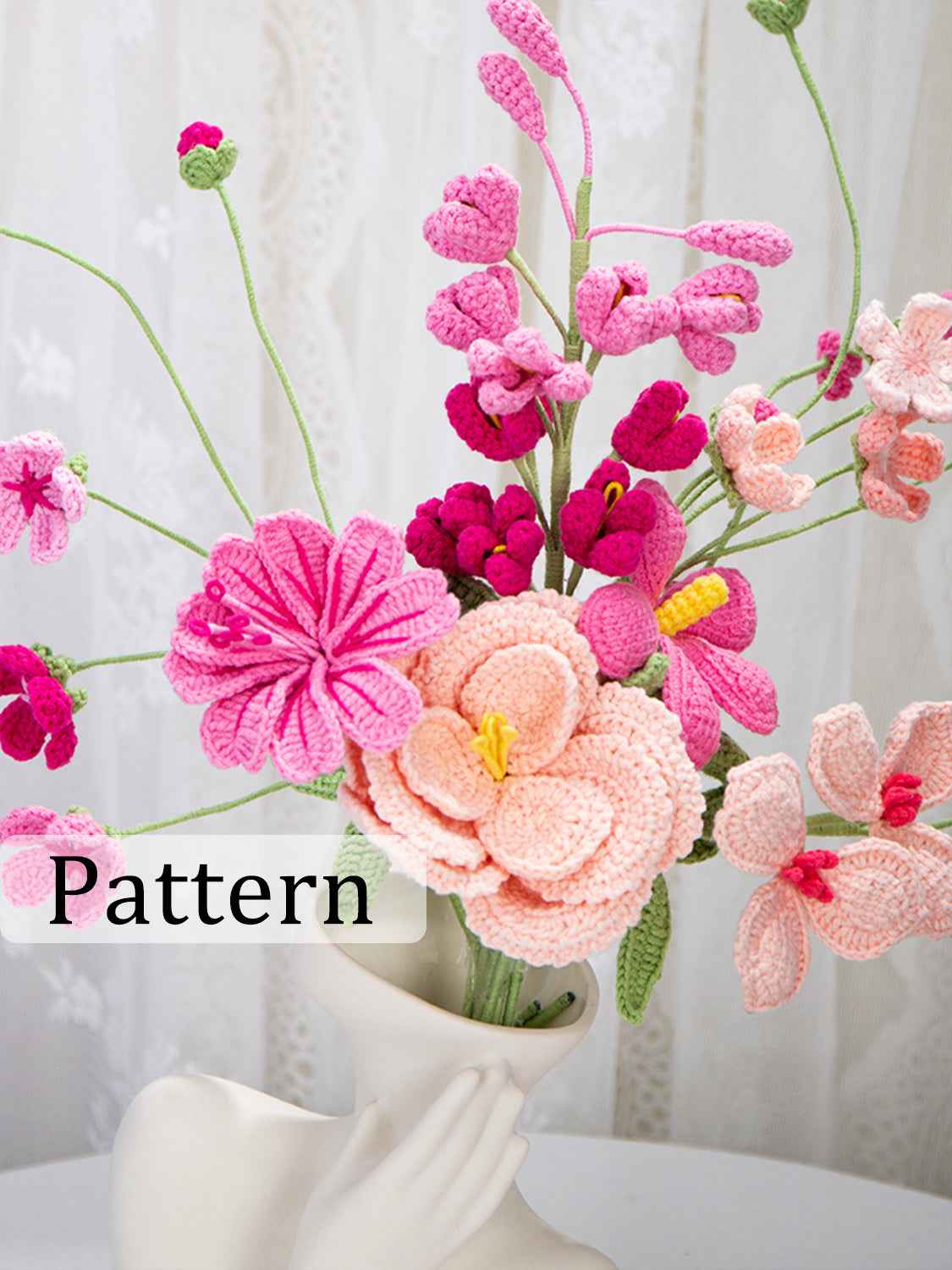 DIY Crochet Flower Bouquet Kit – French Rose & Lavender