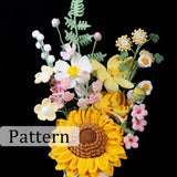 Sunflower Crochet Bouquet Kit for Beginners