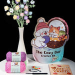 The Cozy Duo Clover Crochet Lucky Clover Flower Kit