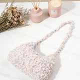 Unique Mixed Yarn Horn Bag - Handcrafted Finished Item or with Full Accessories