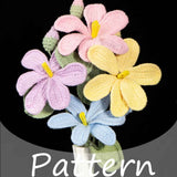 Vintage Tung Blossom Crochet Kit DIY May Snow Floral Craft Set with Yarn & Guide