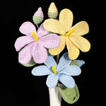 Vintage Tung Blossom Crochet Kit DIY May Snow Floral Craft Set with Yarn & Guide