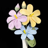 Vintage Tung Blossom Crochet Kit DIY May Snow Floral Craft Set with Yarn & Guide