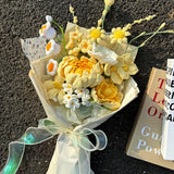Yellow Dahlia Crochet Bouquet (11 pieces)