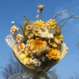 Yellow Dahlia Crochet Bouquet (11 pieces)