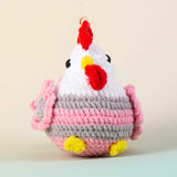 Egg-Laying Hen Crochet Kit Pink
