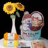 All-in-One Sunflower Crochet Kit | Perfect Handmade Gift for Festivals & Home Decor
