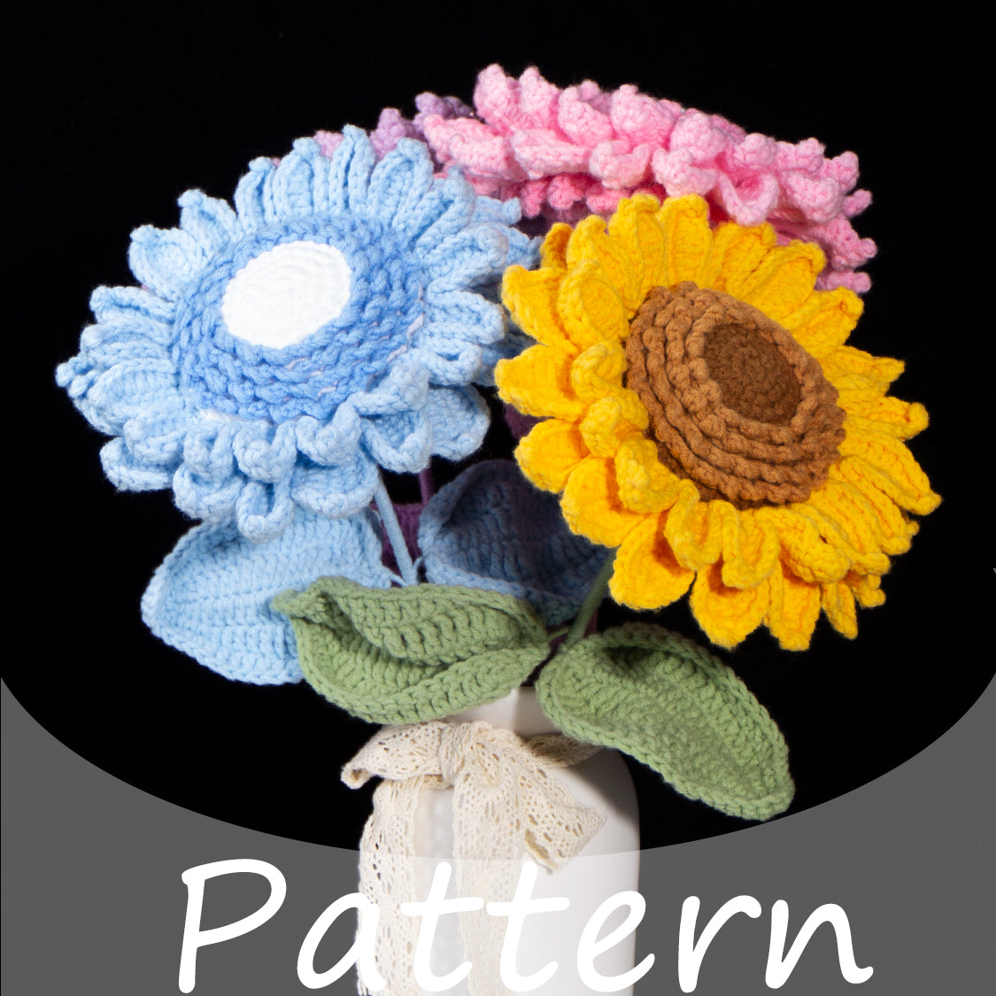 Double Layer Sunflower Crochet Kit | Complete DIY Flower Craft Kit for Beginners