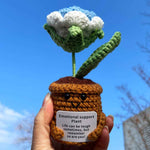 Handmade Crochet Emotional Support Plant Potted Flower