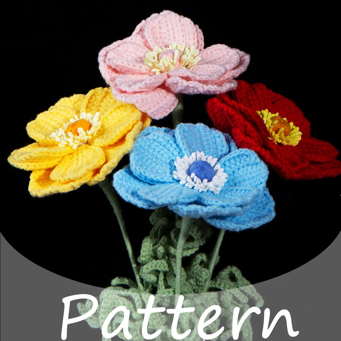 Handmade DIY Crochet Anemone Flower Kit